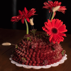 Flower cake chocolate
