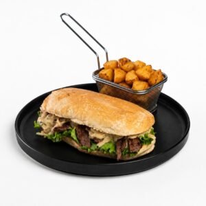 Bistec con champiñones