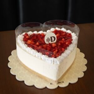 Cheesecake fresa corazón
