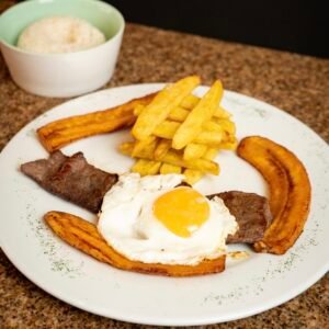 Bisteck de lomo fino a lo pobre