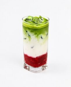 Iced strawberry matcha