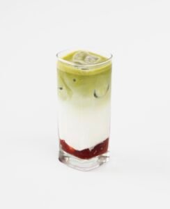 Iced strawberry matcha