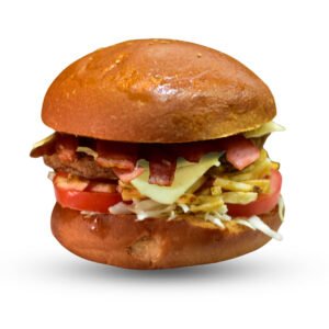 Cheeseburger + Tocino o Jam. o Sal.