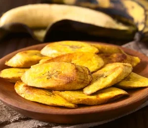 Porción de platano frito