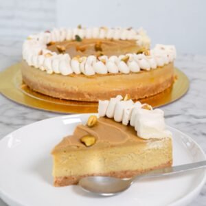 Cheesecake horneado de pistacho