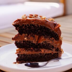Torta chocolate con pecanas