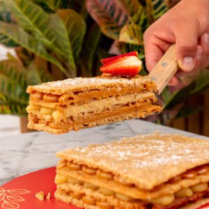 Torta alfajor de nueces