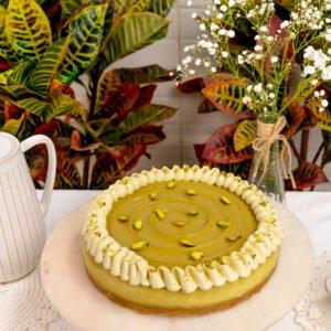 cheesecake horneado de pistacho mediano