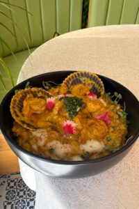 LANGOSTINOS CON RISSOTTO EN EMULSIÓN DE AJÍ AMARILLO