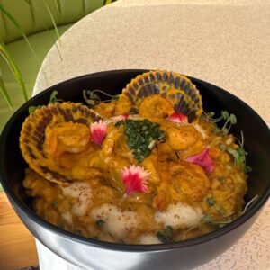 LANGOSTINOS CON RISSOTTO EN EMULSIÓN DE AJÍ AMARILLO