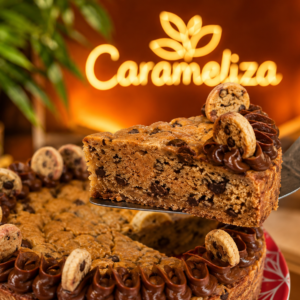 Porción torta de galleta con nutella