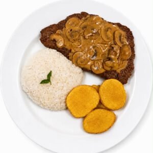 Bistec en salsa champiñones